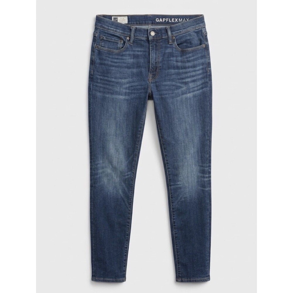GAP GapFlex Max Skinny Blue Denim Jeans Medium Wash Mid Rise Stretch 5-Pocket
